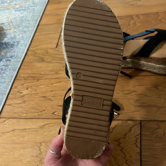 Black espadrilles platform sandals - Picture 6 of 7